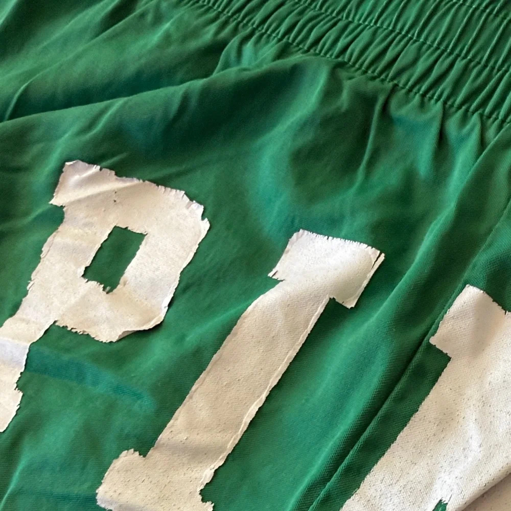 PINK Victoria's Secret Green Micro Booty Shorts Size S Athletic Y2K Spellout - Picture 5 of 9